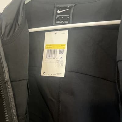 Women’s Small Nike Polyester Loose Fit Black Jacket -D - Thumbnail 2