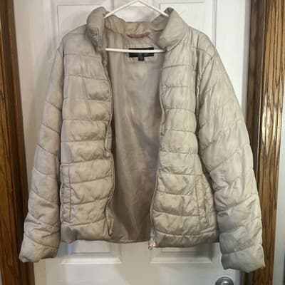 pink platinum girls puffer jacket XL cream Color-D - Image 1