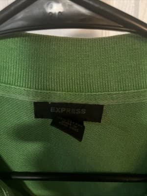 Express Polo Shirt Men’s XL Green 100% Cotton Classic Fit Polo Shirt - Thumbnail 3