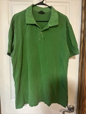 Express Polo Shirt Men’s XL Green 100% Cotton Classic Fit Polo Shirt - Image 1