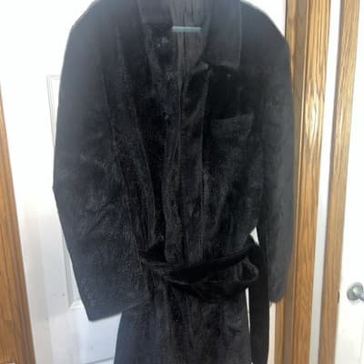 Falcone Blazer Jacket Mens 38 Regular Black Double Breasted Wool Blend Made USA - Thumbnail 3