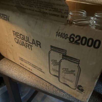 BALL Clear Glass Canning Jar, Round, Single Item, Kitchen Storage, quart size - Thumbnail 4