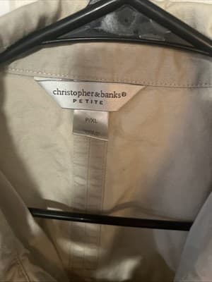 Christopher And Banks Petite Xl Light Eight Long Sleeve Denim Jacket With Pocets - Thumbnail 3