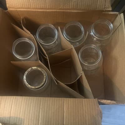 BALL Clear Glass Canning Jar, Round, Single Item, Kitchen Storage, quart size - Thumbnail 2