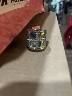 Sterling Silver 925 Marcasite And Ablone Shell Inlay Size 5.5 - Image 1