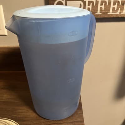 Rubbermaid Pitcher 2.25 Quarts Simply Pour Ice Guard Translucent Purple 1A18 - Image 1