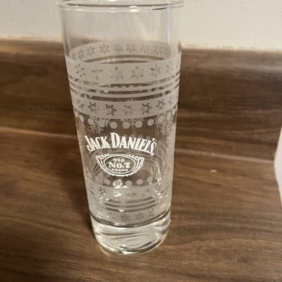 SINGLE JACK DANIELS Highball Glasses Winter Snowflakes Tumbler-EUC - Thumbnail 3
