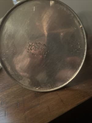 Vintage Backhaus Hammered Pewter Denmark Pair of 2 Candle Holders On One Unit S - Thumbnail 7