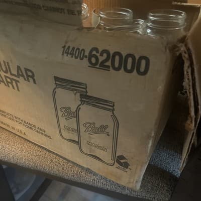 BALL Clear Glass Canning Jar, Round, Single Item, Kitchen Storage, quart size - Thumbnail 3