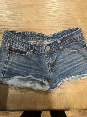 April Girl Juniors Women’s Jean Shorts 100% Cotton Size 9 - Image 1