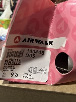 Airwalk Womens 9.5 Flat Casual Open Toe Cream Crochet Slingback Sandals - Thumbnail 3