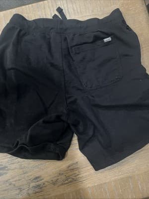 Eddie Bauer Black Men’s Lounge Medium Cotton Polyester Blend Shorts - Thumbnail 3