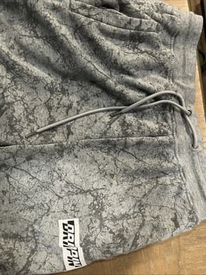 Prime Threads Large Men’s Grey Drawstring Shorts Drippin Graphic Below Knee Long - Thumbnail 2