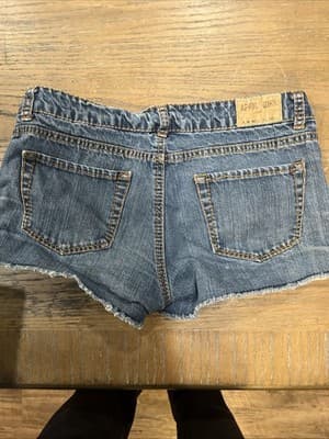April Girl Juniors Women’s Jean Shorts 100% Cotton Size 9 - Thumbnail 4