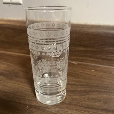 SINGLE JACK DANIELS Highball Glasses Winter Snowflakes Tumbler-EUC - Thumbnail 4