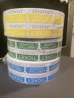 3 rolls Of Tickets 6000 Total Tickets - Image 1