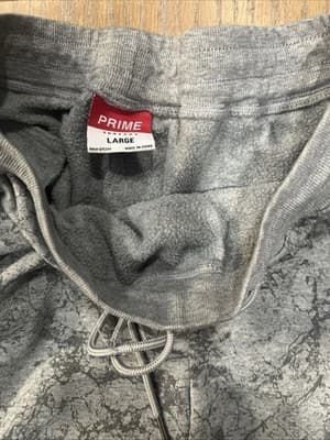 Prime Threads Large Men’s Grey Drawstring Shorts Drippin Graphic Below Knee Long - Thumbnail 3