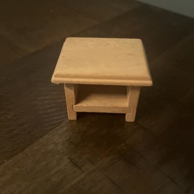 2010 Wooden Doll House Bedroom Nightstand NOS - Image 1