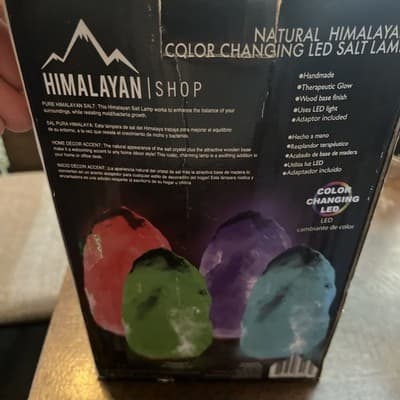HIMALAYAN SHOP ~ NATURAL HIMALAYAN COLOR CHANGING LED SALT LAMP ~ NEW - Thumbnail 4