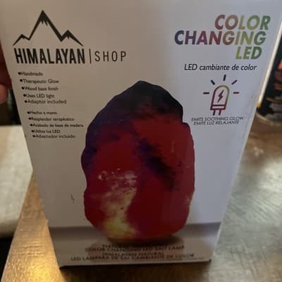 HIMALAYAN SHOP ~ NATURAL HIMALAYAN COLOR CHANGING LED SALT LAMP ~ NEW - Thumbnail 3