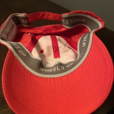 Wheels Up Hat Cap Adult Size Red American Flag Patriotic 6 Panel Stapback Mens - Thumbnail 3