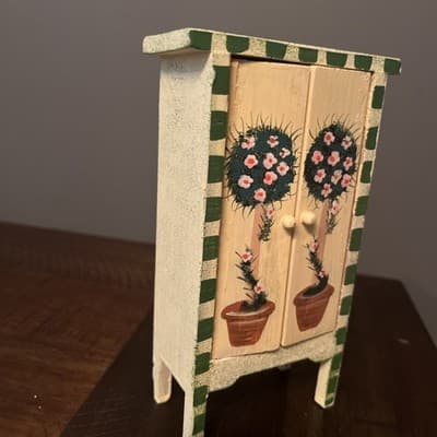 Dollhouse Miniature Painted Cabinet - Thumbnail 2