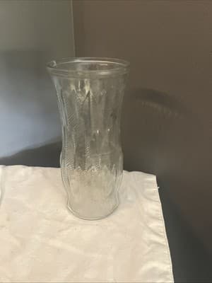 E. O. Brody Co Vase's Cleveland Ohio Clear Glass 9 1/2" unmatched set - Image 1