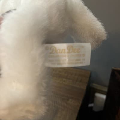 Dandee Plush Bear White Red Velvet Hat And Bow Stuffed Toy - Thumbnail 4