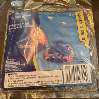 Swimming Pool Pink Flamingo Arm Bands Floaties Roll On for Kids Splash n Swim - Image 1