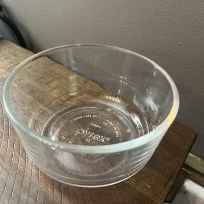 pyrex Clear Glass Storage Bowl Container No Lid - Image 1