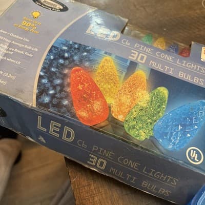 LED Lights 30 Multi Pine Cone Bulbs Indoor/ Outdoor Use - Thumbnail 2