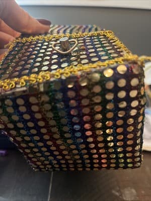 Vintage Porcelain Jester Clown In Wind Up Music Box Blue Melody “Swan Lake” - Thumbnail 5