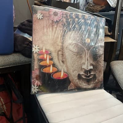 canvas Of Buddha That Lights Up16x16” - Thumbnail 2