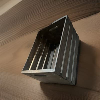 Wooden Crate Dark Walnut Color Rustic Crate 12” X 18” - Image 1