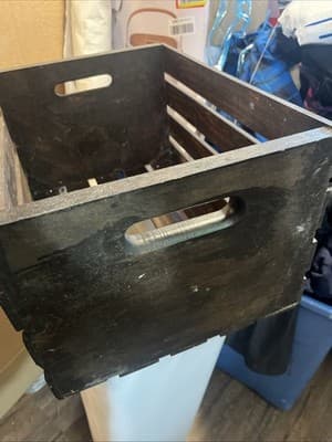 Wooden Crate Dark Walnut Color Rustic Crate 12” X 18” - Thumbnail 4