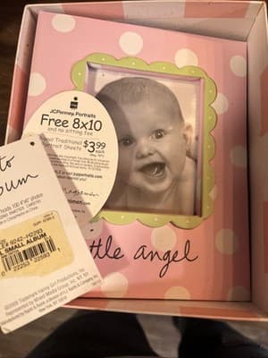 Photo Album Polka Dots 4" x 6" 50 Pages Holds 100 Photos Pink and green - Image 1