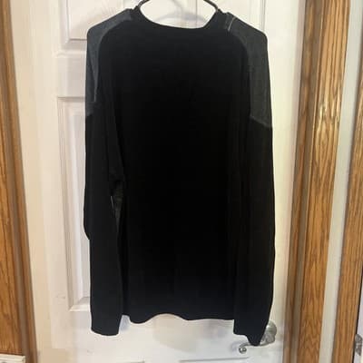 Dockers XL Mens Black And Blue Sweater Acrylic/rayon Blend Long Sleeve Sweater - Thumbnail 3