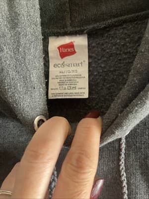 Men’s Hanes Exosmart XL Gray Hoodie - Thumbnail 2