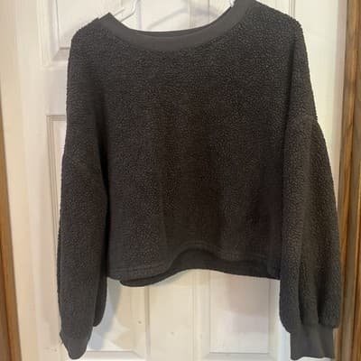 womens polyester fleece Crop Top Swearer Brown Size Small Fantastic Fawn Brand - Image 1