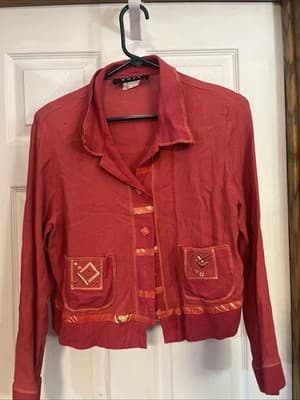 Vintage Christina Hope Size Medium Womens Red Jacket And Elastic Long Skirt - Image 1