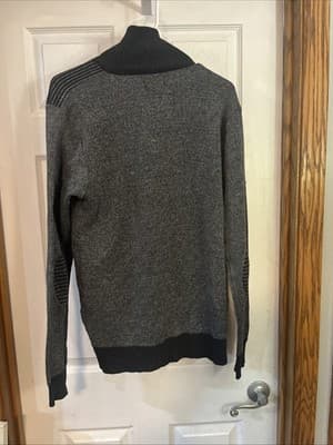 mens medium sweater Gray And Black From Mark And Dutch Collection 1/4 Zip - Thumbnail 4