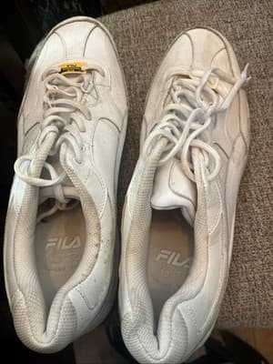 FILA Memory Workshift Slip Resistant Sneaker, Women's Size 12W Color White - Image 1