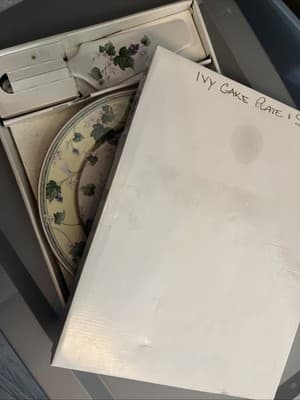 Vintage Andrea By Sadek Porcelain Cake Plate And Server 10.5" Yellow Border New - Thumbnail 2