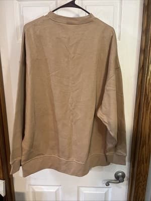 Mens Small Nike Beige Crew Neck Sweatshirt - Thumbnail 4