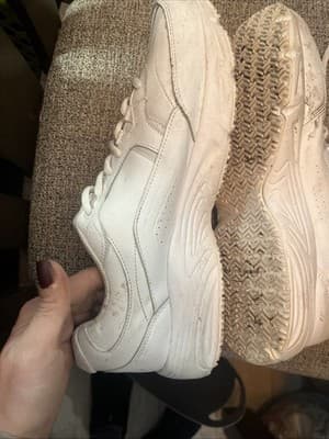 FILA Memory Workshift Slip Resistant Sneaker, Women's Size 12W Color White - Thumbnail 7