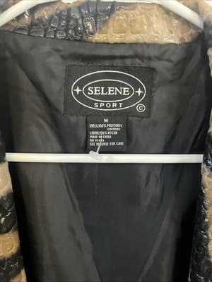 womens Medium Tiger Style Jacket By Selene Sport Zip Up NWT - Thumbnail 3