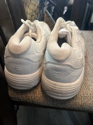 FILA Memory Workshift Slip Resistant Sneaker, Women's Size 12W Color White - Thumbnail 2