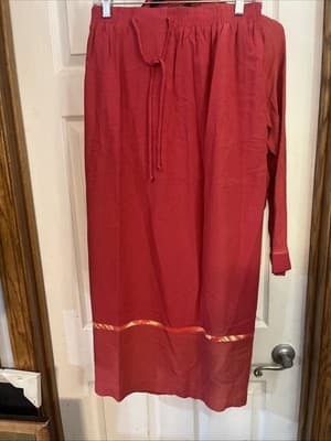 Vintage Christina Hope Size Medium Womens Red Jacket And Elastic Long Skirt - Thumbnail 2