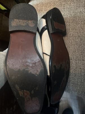 Antonio Correlli Elite Dress Shoes Black White Faux Leather Size 11 #6089 - Thumbnail 7