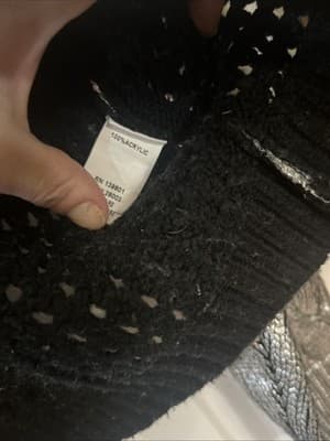 Womens Medium Silver Sweater By Oc 100% Acrylic Long Sleeve Sweater - Thumbnail 3